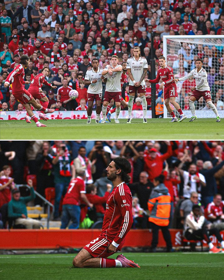 发现半岛体育-英超官方：索博斯洛伊的任意球破门，创本赛季最远距离进球